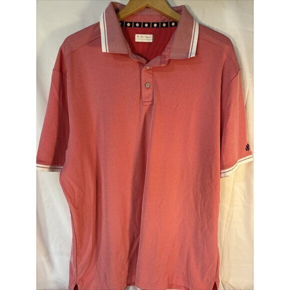 Ben Hogan‎ Mens Polo Shirt Extra Large XXL Pink Stretch Short Sleeve Golf EC - Picture 1 of 5